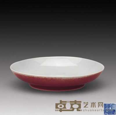 清乾隆 祭红釉小盘 直径15.2cm